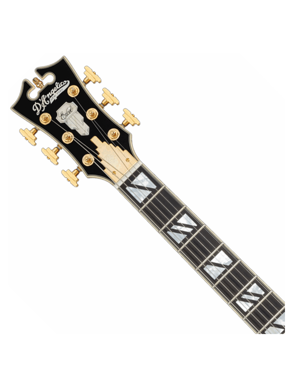 D'Angelico Excel Mini DC Double Cutaway Semi-Hollow Guitar -  Solid Black