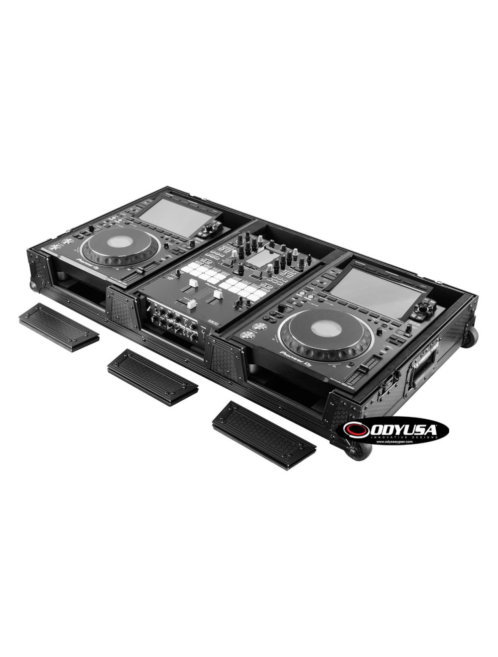 Odyssey 810134 2x Pioneer CDJ-3000 + 10" DJ Mixer Coffin Case (Open Box)