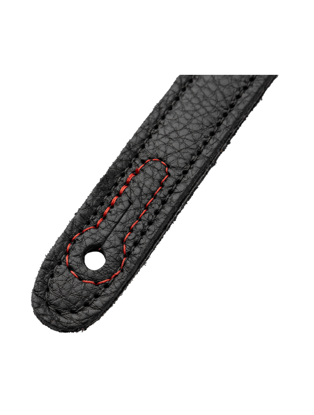 Levy's Rebel Leathers Series Leather Guitar Strap - Black w/Red Studs