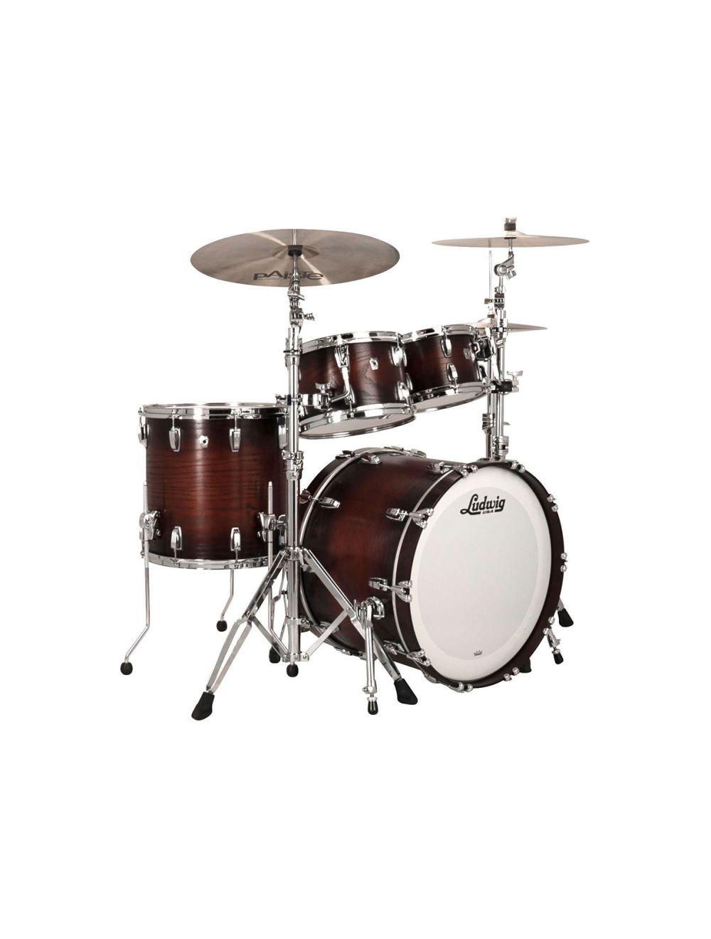 Ludwig Classic Oak Studio 4-pc Shell Pack w/22" Kick - Brown Burst
