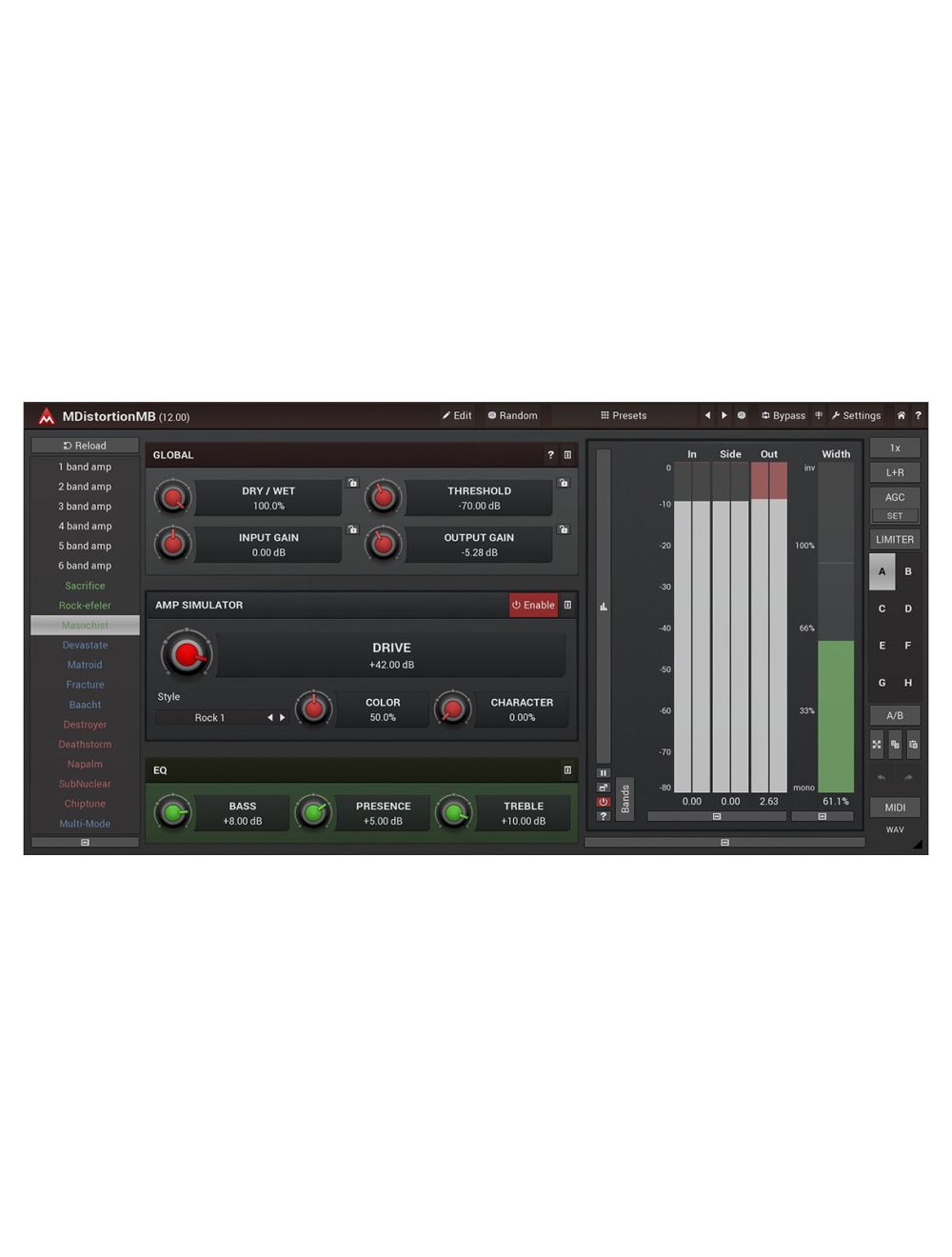 Melda MDistortionMB 6 Purely Digital Distortion Algorithms