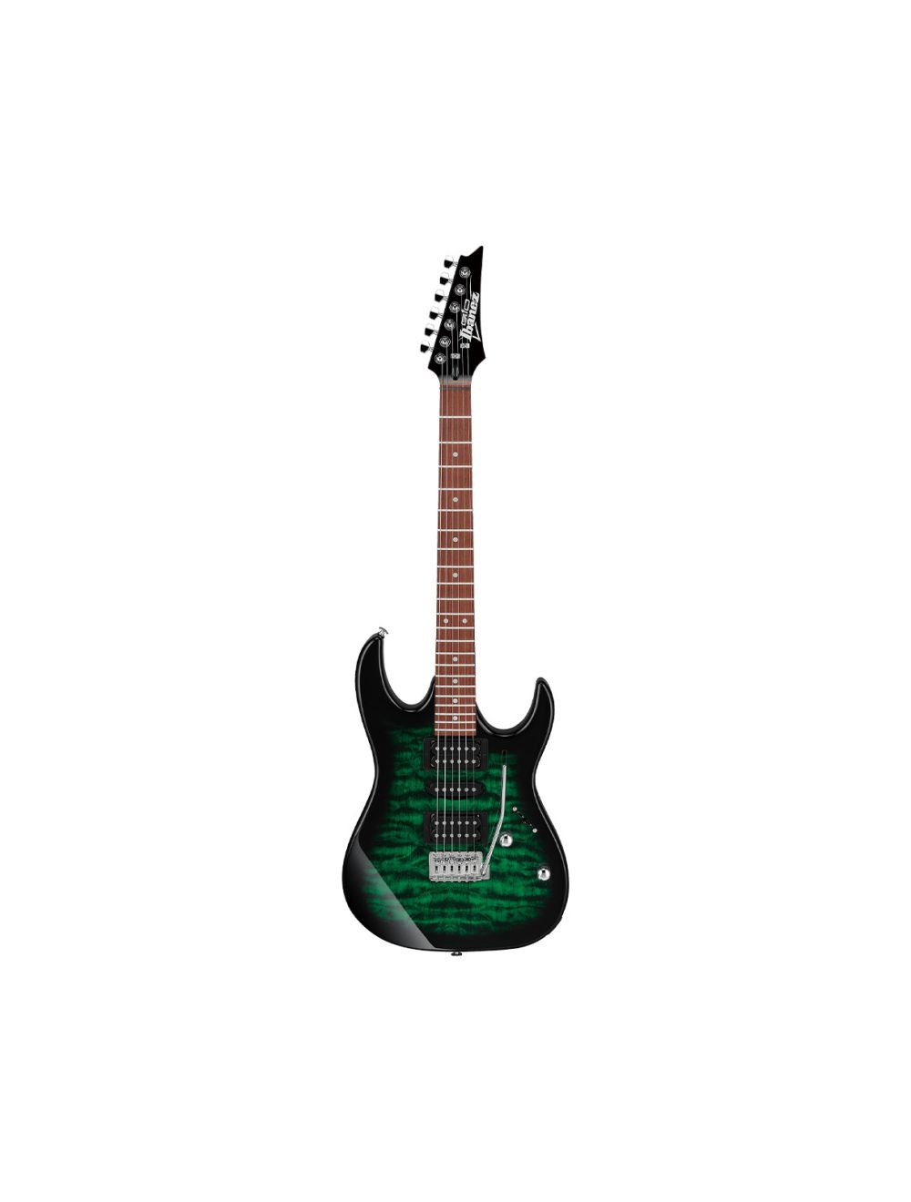 Ibanez GRX70QATEB GIO Electric Guitar - Transparent Green Burst