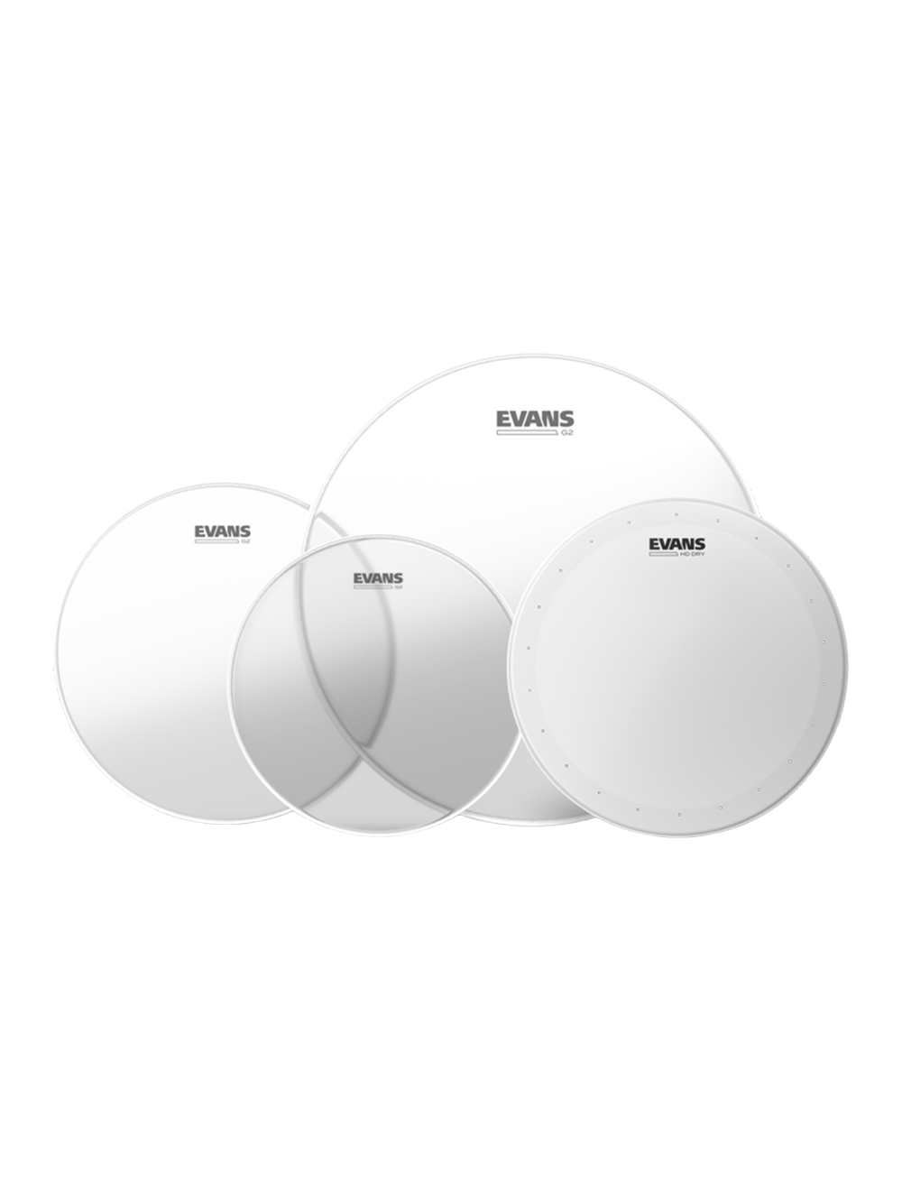 Evans EPP-G2HDD-R G2 Clear Rock Pack (10/12/16) + 14" HD Dry Snare Head - Open Box