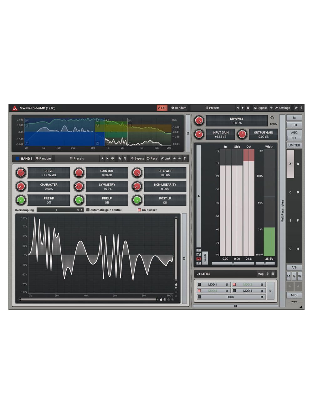 Melda MWaveFolderMB Powerful Multi-Band Distortion Module