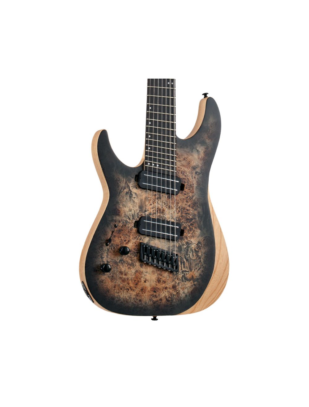 Schecter Reaper-7 Multiscale Left Handed - Satin Charcoal Burst