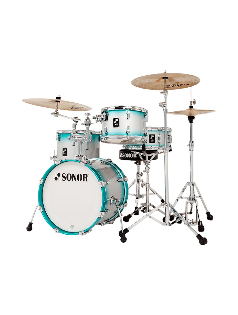 Sonor AQ2 Maple Bop 4-pc Shell Pack w/ 18" Kick - Aqua Silver Burst