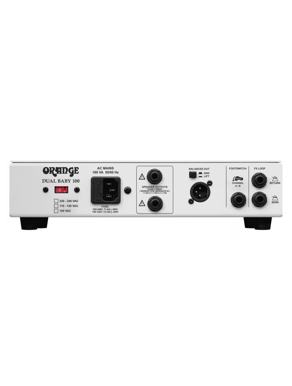 Orange Amplifiers Dual Baby 100 100W 2-Ch Solid State Guitar Amp Head - Open Box