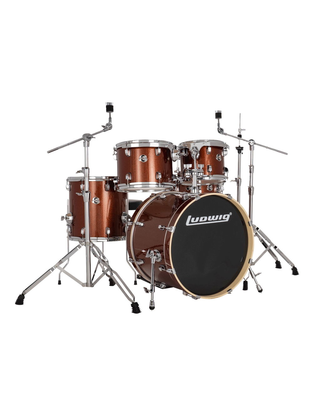 Ludwig Evolution 5-Piece Shell Pack w/20" Kick - Copper Sparkle - Used