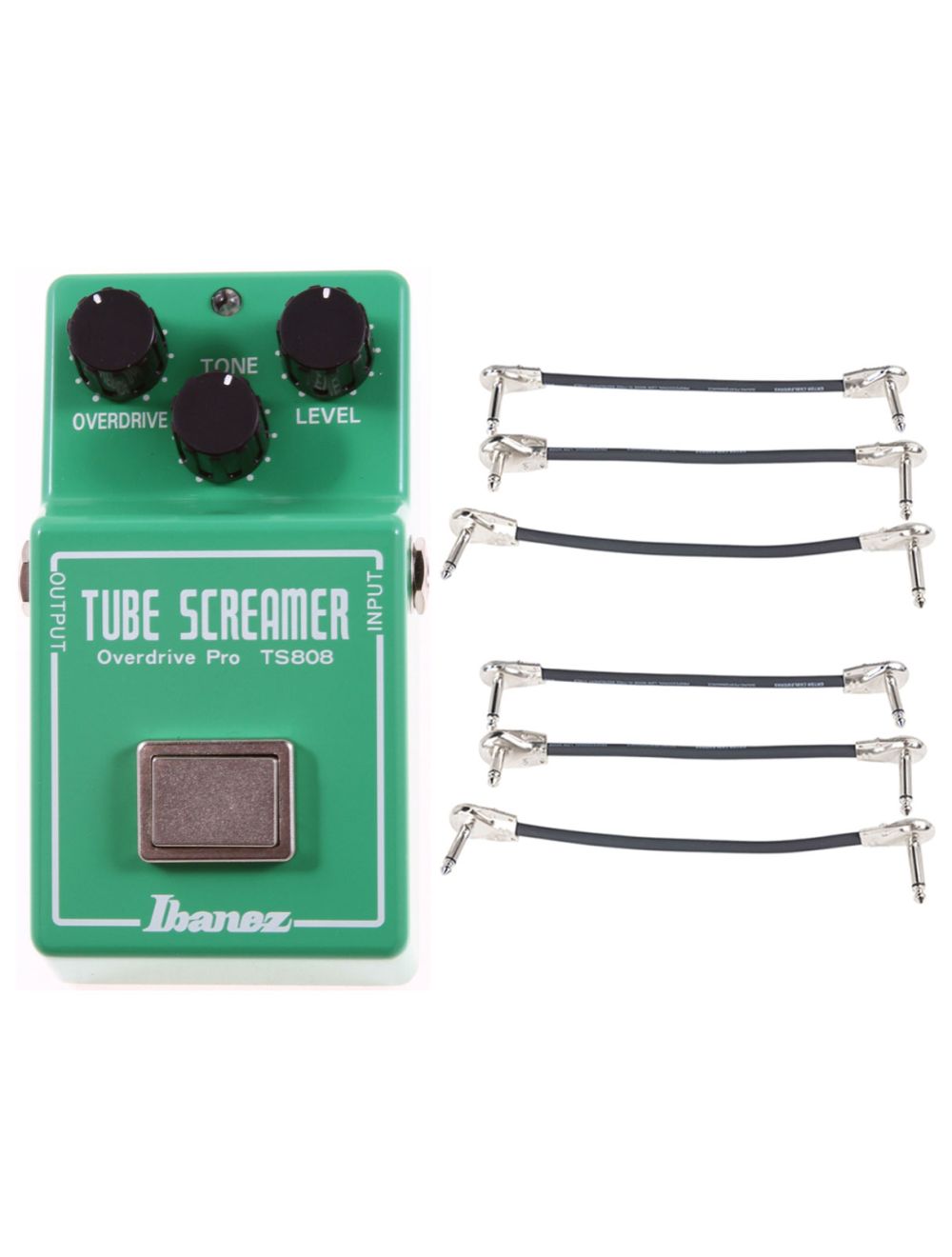 Ibanez TS808 Tube Screamer + 2x Gator Patch Cable 3 Pack
