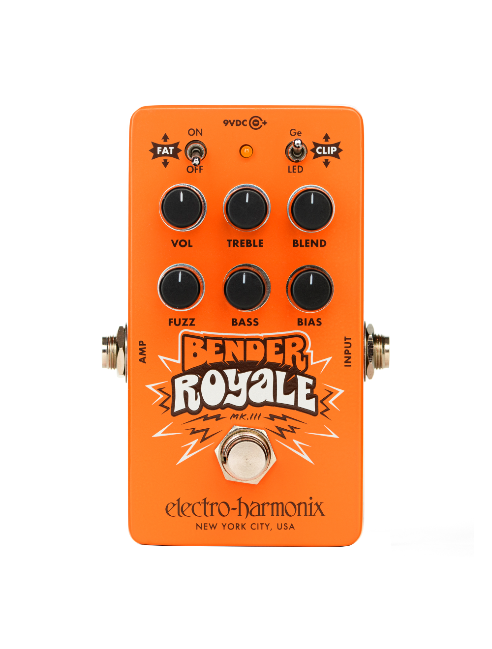 Electro-Harmonix Bender Royale Germanium Fuzz Pedal - Orange