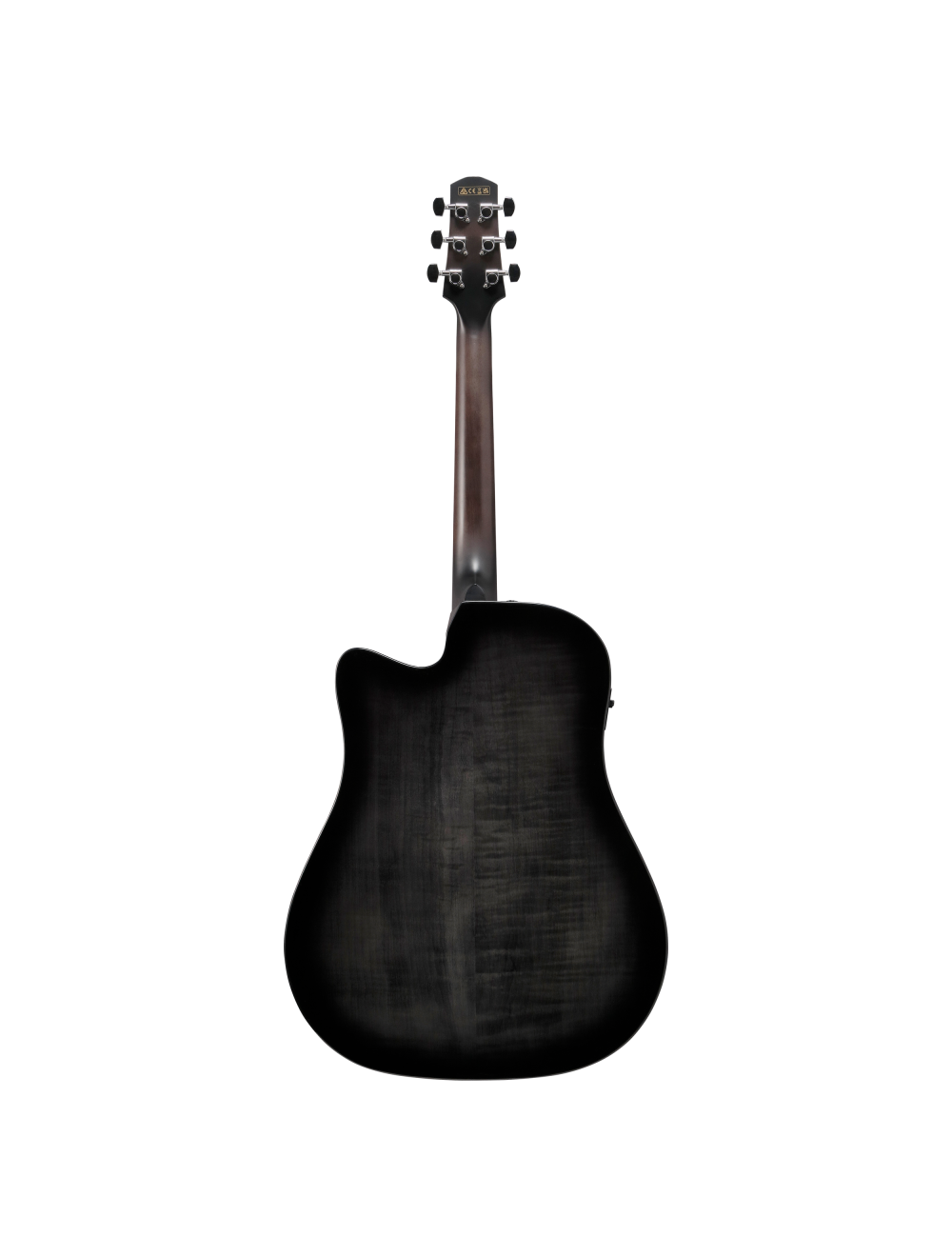 Used Ibanez AAD77CE A/E Guitar - Transparent Black Sunburst High Gloss