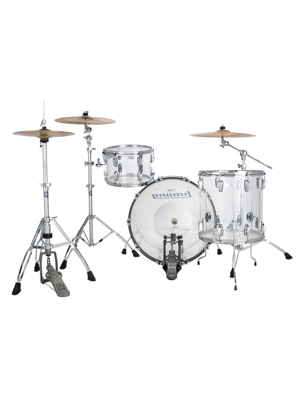 Ludwig Vistalite Pro Beat 3pc Shell Pack w/ 24" Kick - Clear