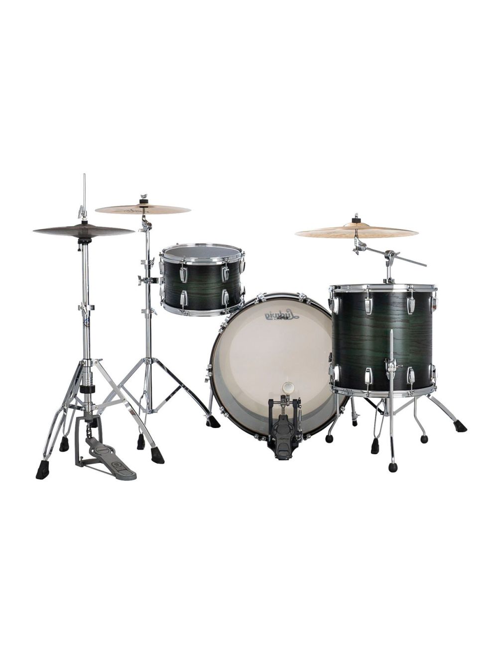 Ludwig Classic Oak Pro Beat 3-pc Shell Pack w/24"  Kick - Green Burst