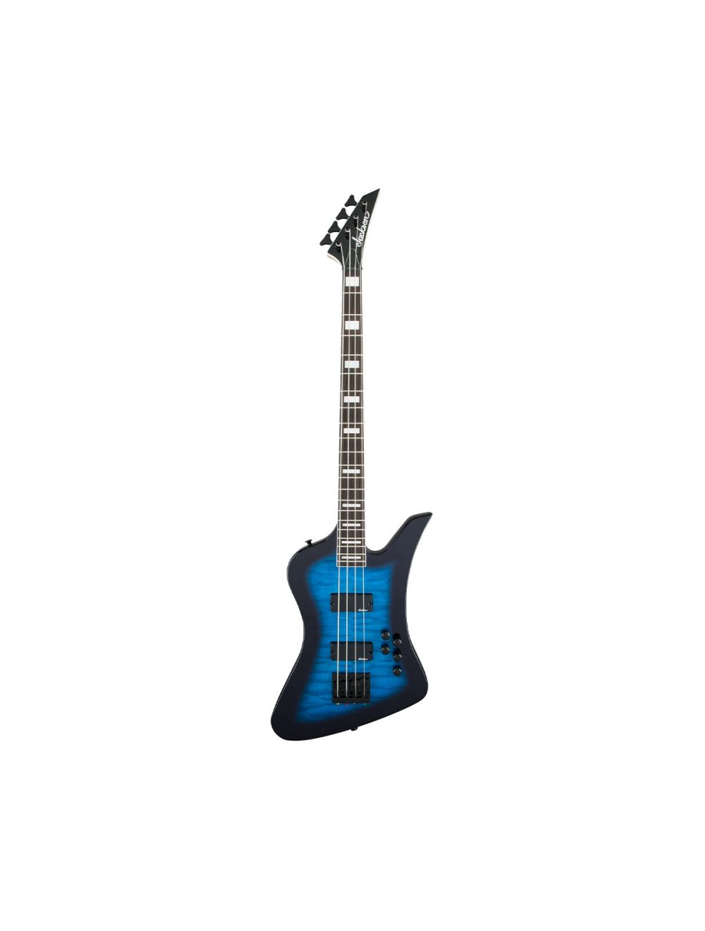 Jackson JS Series JS3Q Kelly Bird Bass Guitar - Transparent Blue Burst