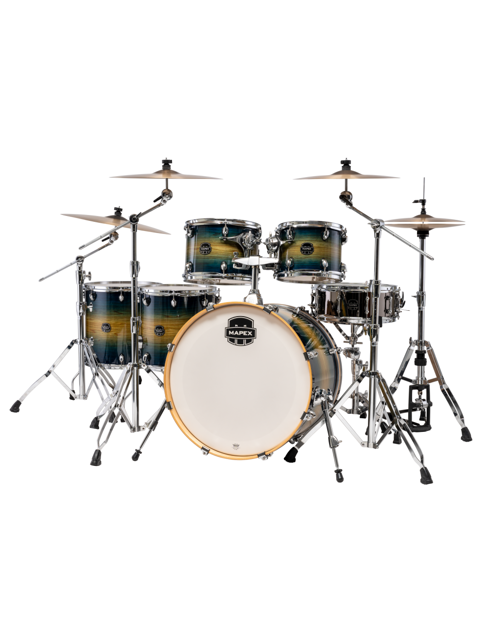 Mapex Armory Studioease 6-Pc Shell Pack w/ 22" Kick - Rainforest Burst