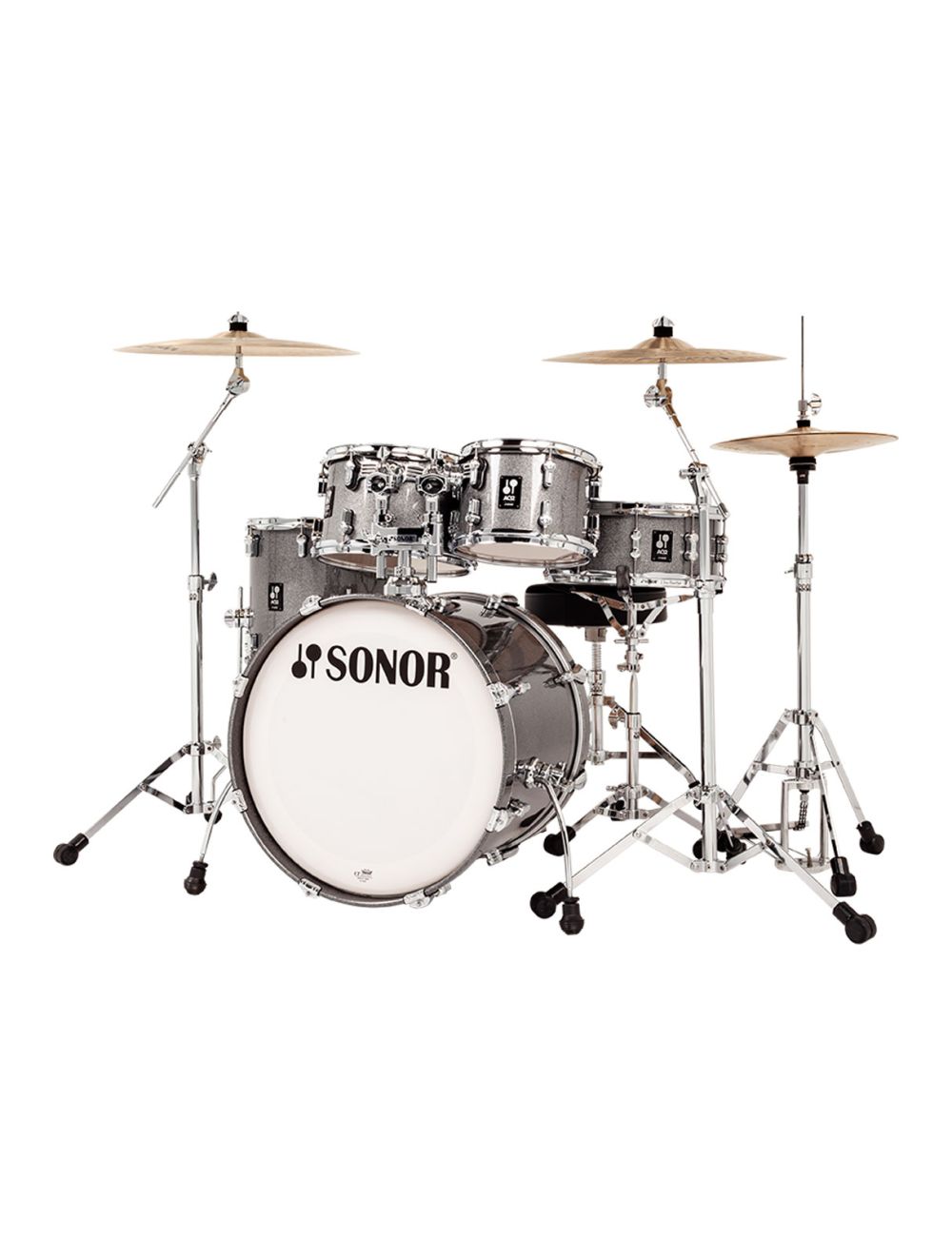 Sonor AQ2 Maple Studio 5-pc Shell Pack w/ 20" Kick - Titanium Quartz