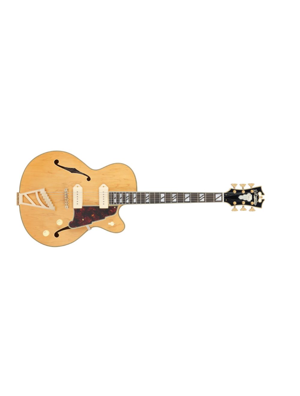 D'angelico Deluxe 59 Fully Hollow Single Cutaway - Satin Honey