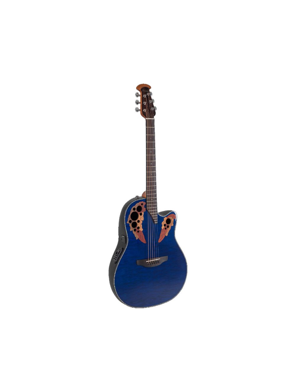 Ovation Celebrity Elite Plus CE44P-8TQ A/E Guitar - Blue Transparent Quilt