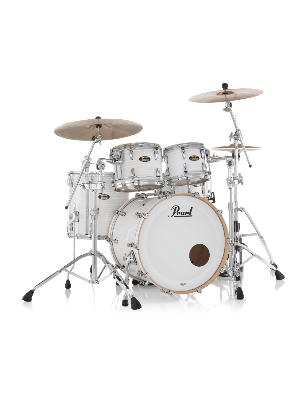 Pearl Masters Maple Gum 4-pc Shell Pack w/ 22" Kick - White Ice Swirl - Open Box