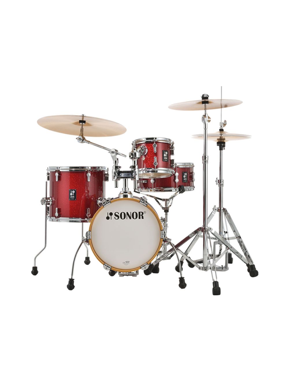 Sonor AQX Micro 4-pc Shell Pack w/ 14" Kick - Red Moon Sparkle