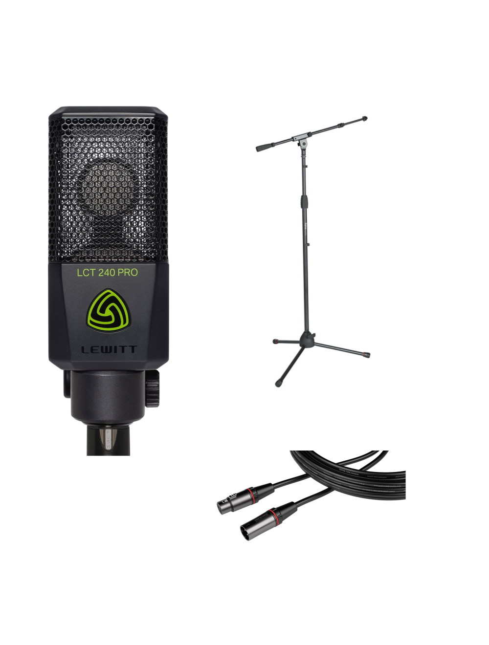 Lewitt LCT 240 Black Condenser Mic + Stand + Gator Cable
