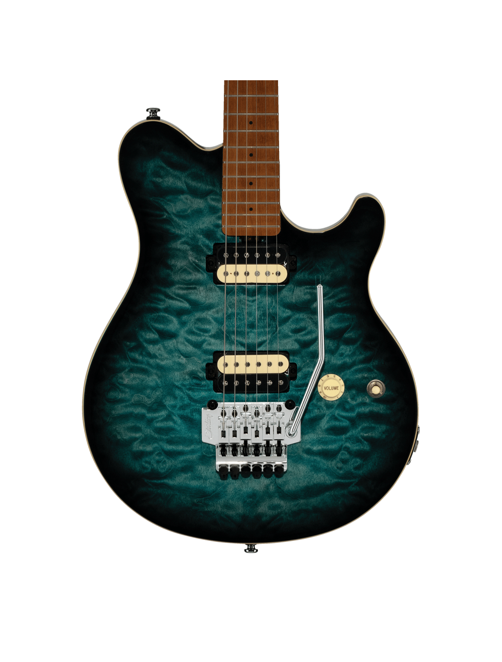 Sterling by Music Man Axis AX50 Quilted Maple Top Electric Guitar - Yucatan Blue