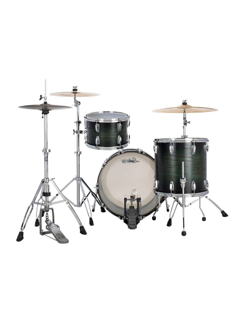 Ludwig Classic Oak Fab 3-pc Shell Pack w/22" Kick - Green Burst - Used