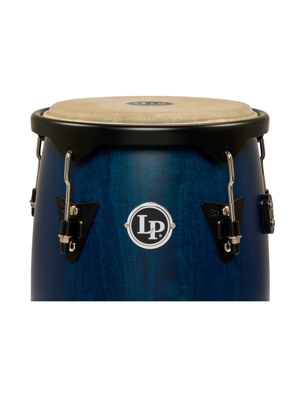 Latin Percussion 10"/11" City II Conga Set w/ Double Stand - Mango Blue Black