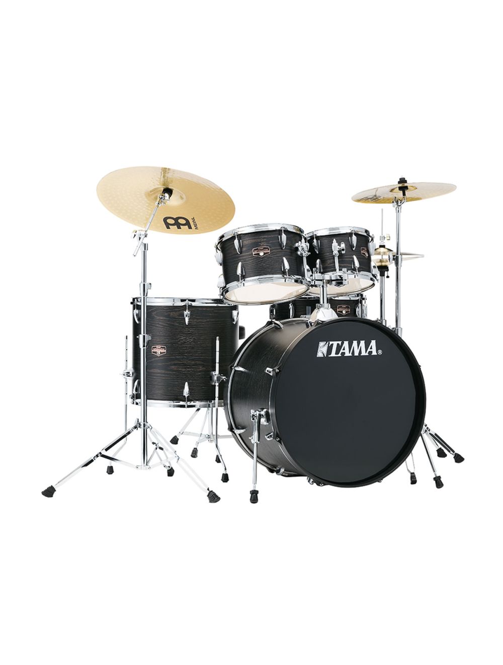TAMA Imperialstar 5-Piece Drum Set w/ Hardware & Cymbals - Black Oak Wrap - Used