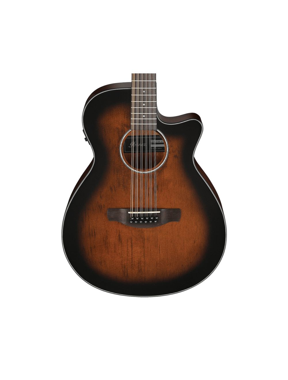 Ibanez AEG5012DVH AEG 12 String A E Guitar Dark Violin Sunburst