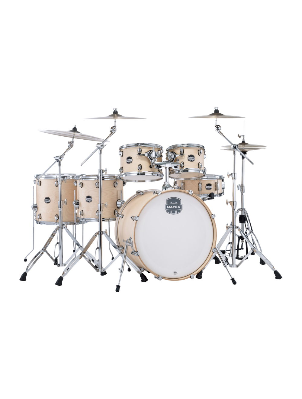 Mapex Mars Maple Studioease 5-Pc Shell Pack w/22" Kick & Snare - Natural Satin