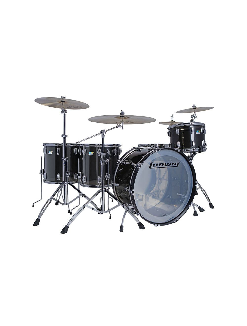 Ludwig Vistalite Supraphonic 5pc Shell Pack w 26 Kick Smoke