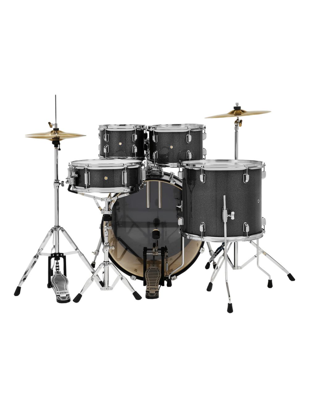 PDP Centerstage 5pc Drum Kit w/Hardware, Cymbals & Throne - Silver Sparkle