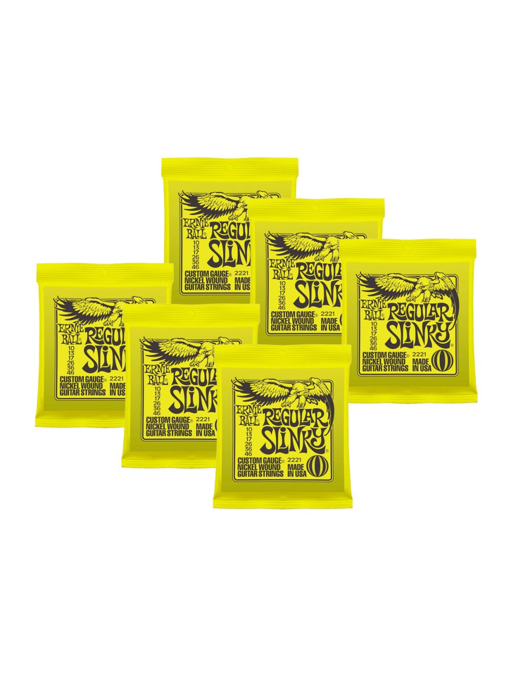 Ernie Ball 2221 Regular Slinky Nickel Wound Electric Guitar Strings -  .010-.046