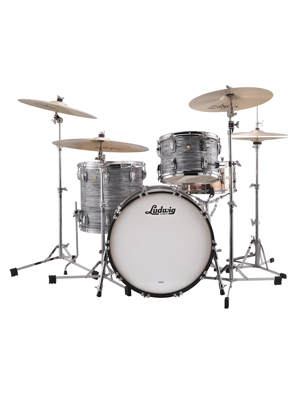 Ludwig Classic Maple Fab 3-pc Shell Pack w/22" Kick - Vintage Blue Oyster