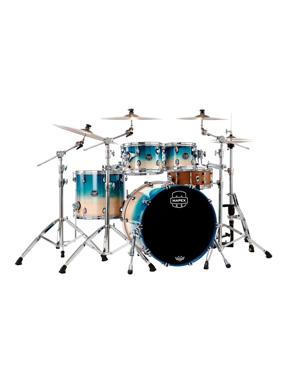 Mapex Saturn Rock 4 Piece Shell Pack - Aqua Fade