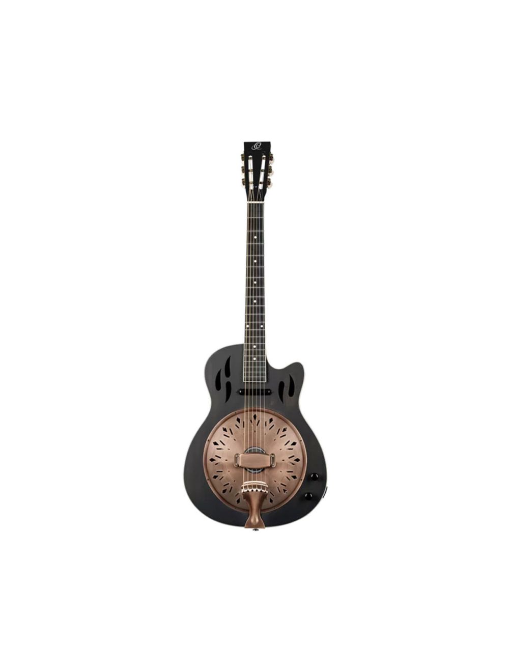 Ortega Guitars RRG40CE-DBK Americana Series A/E Resonator Guitar