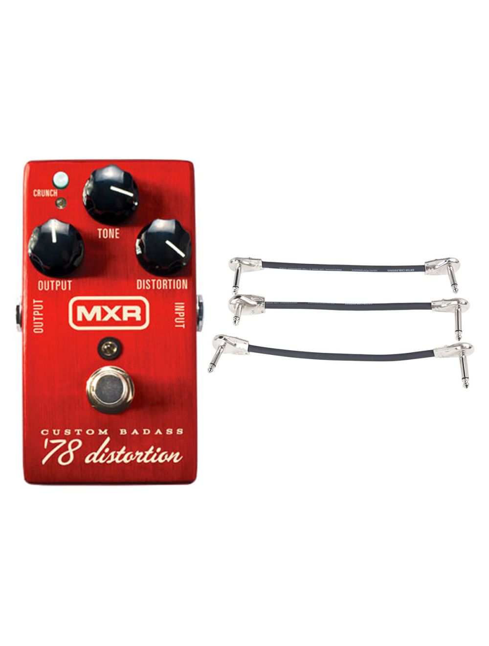 MXR M78 Custom Badass '78 Distortion + Gator Patch Cable 3 Pack