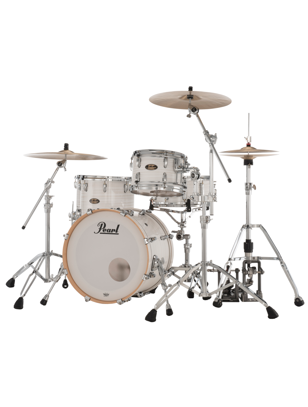 Pearl Masters Maple Gum 3-pc Shell Pack w/20" Kick +7/8" Mount - White Ice Swirl