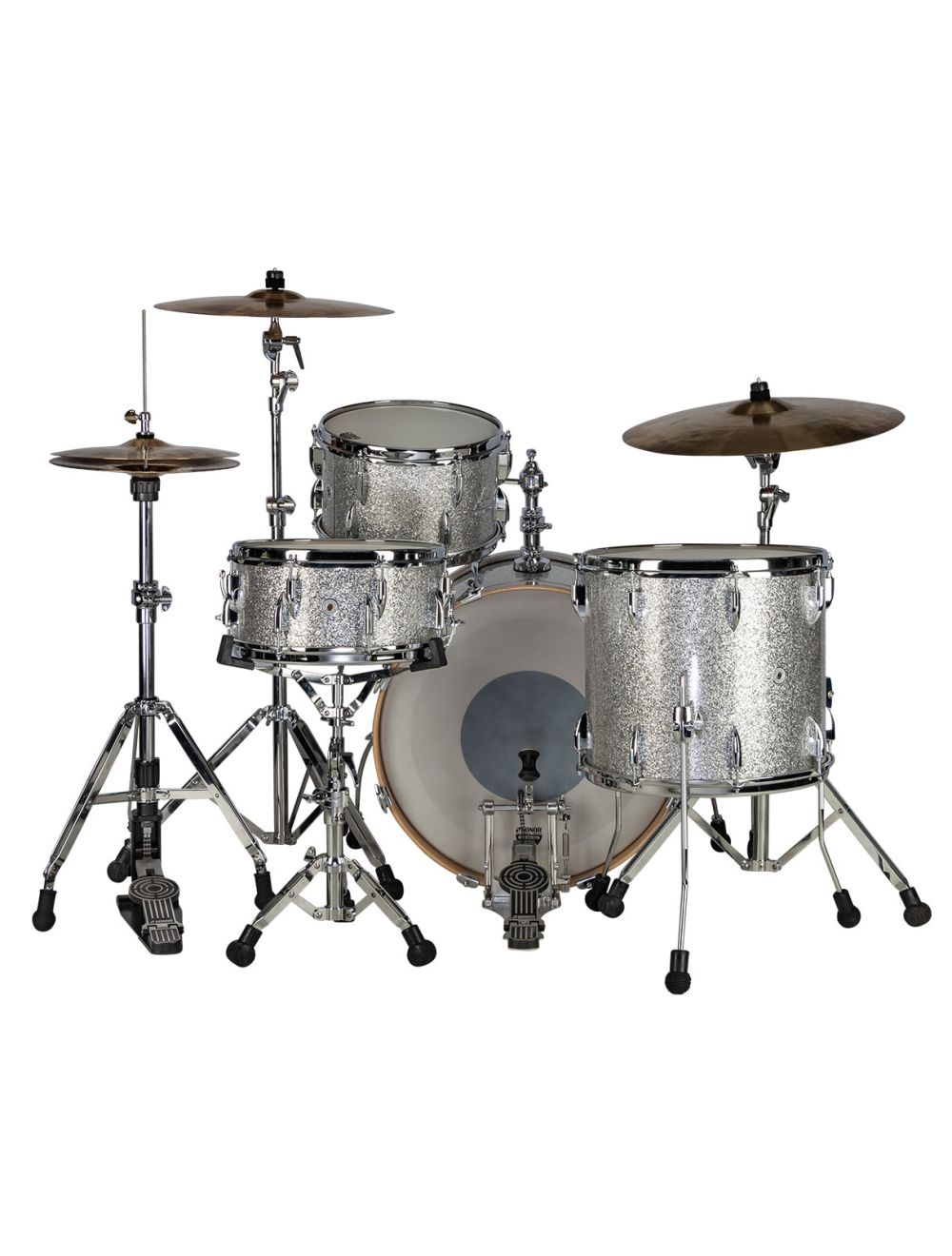 Sonor Vintage Series 3-pc Shell Pack w/22" Kick & Kick Mount - Vintage Silver Glitter