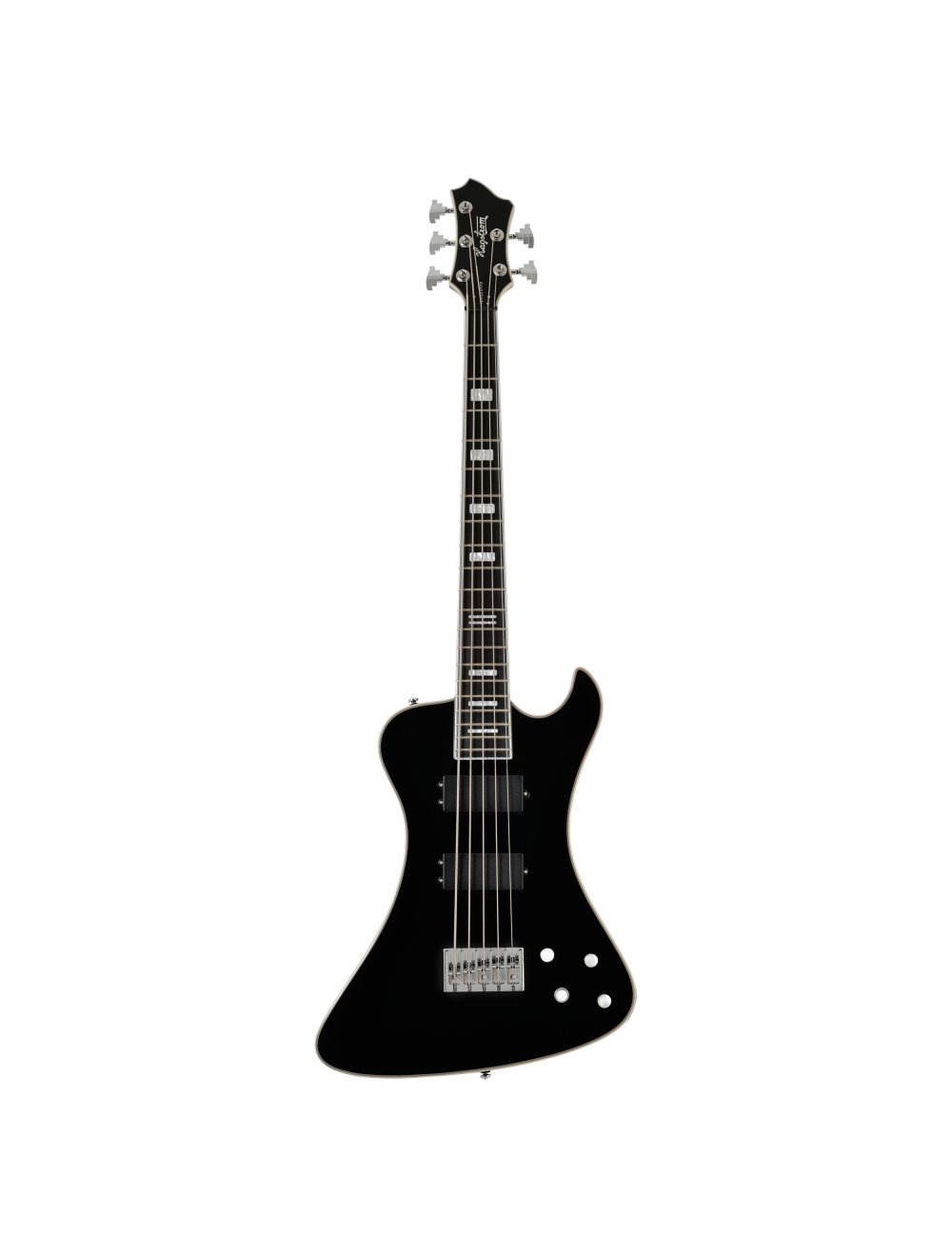Hagstrom Nekromant 5 Single Cut 5-String Bass Guitar - Black Gloss
