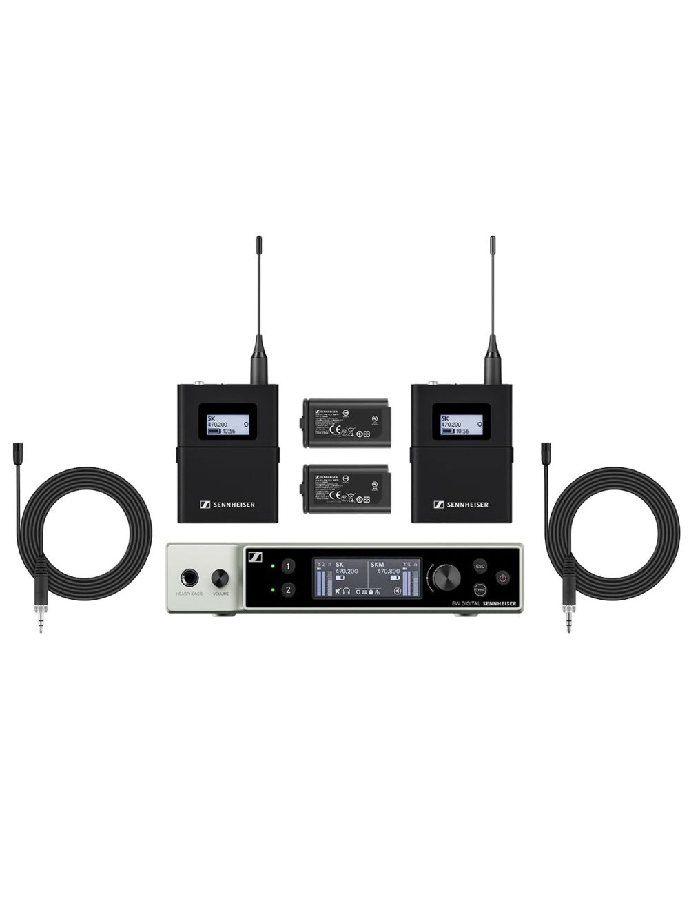 Sennheiser EW-DX MKE 2 SET Wireless Lavalier Microphone System (Band R1-9) - Open Box
