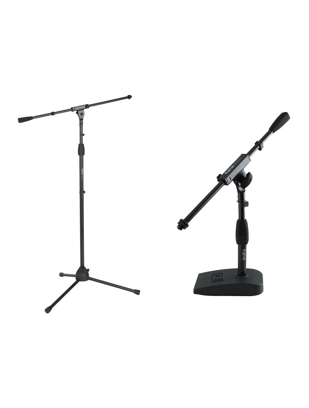 Gator Frameworks GFW-MIC-2010 Mic Stand (x2) + GFW-MIC-0821 Bass Drum/Amp Stand (x2)