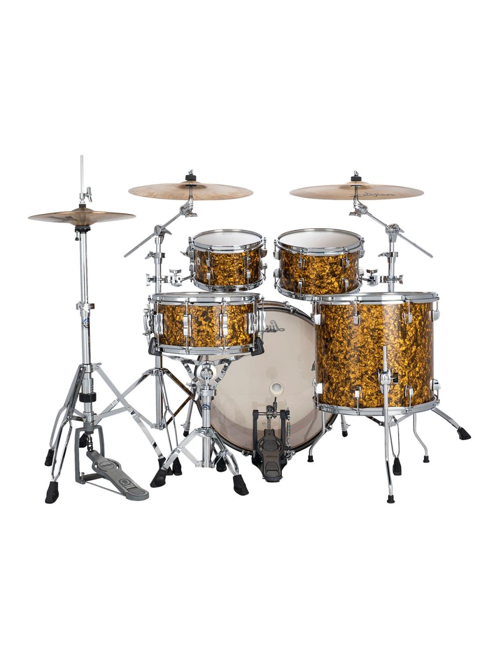 Ludwig Neusonic Rapid Mod 4-pc Shell Pack w/ 22" Kick - Butterscotch Pearl