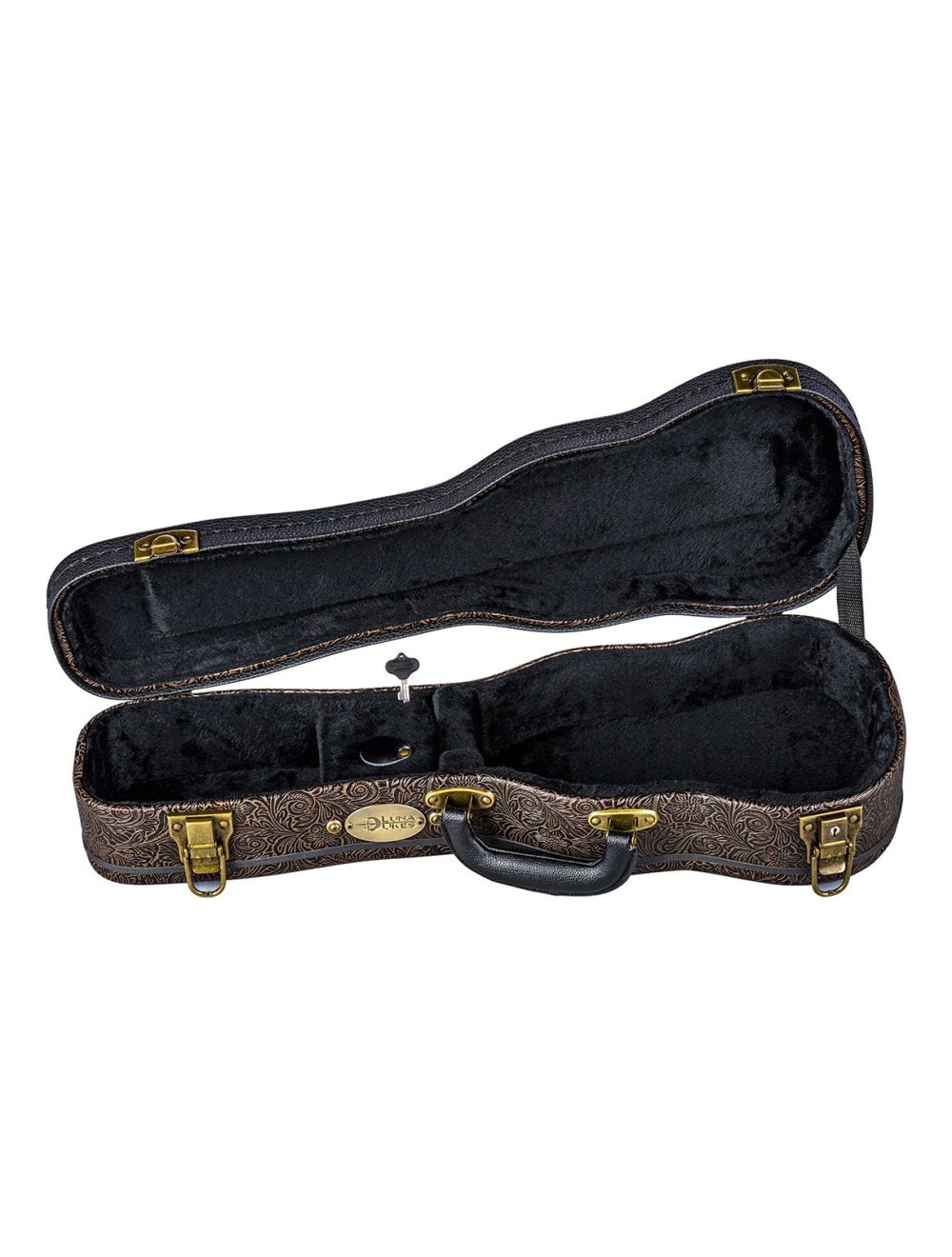 Luna Tooled Leather Soprano Ukulele Hard Shell Case