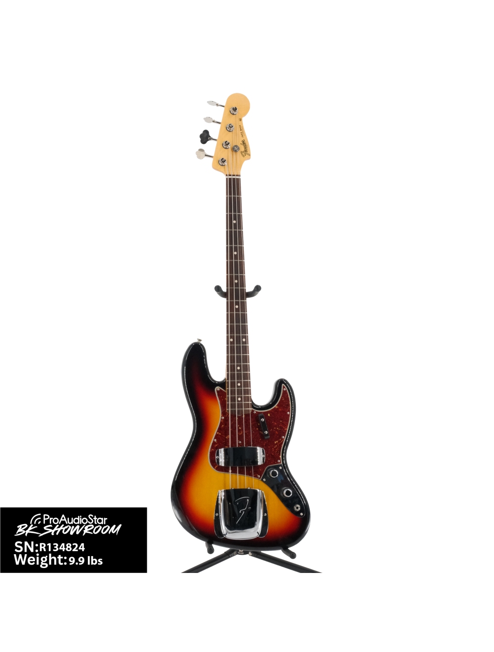 Used Fender Custom Shop Jazz Bass NOS - 3-Tone Sunburst w/OHSC