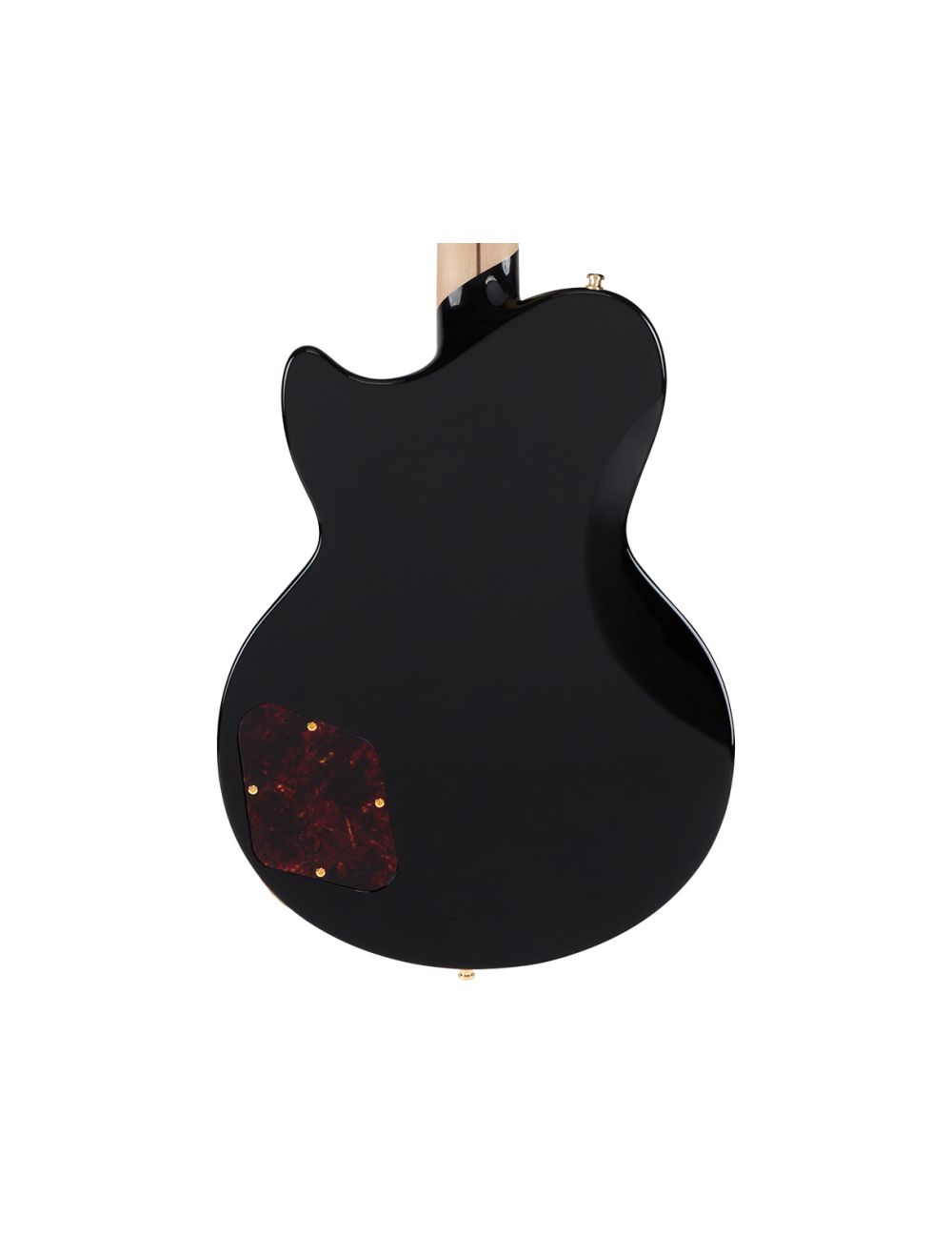 D'Angelico Deluxe Atlantic Baritone Electric Guitar - Solid Black - B-Stock