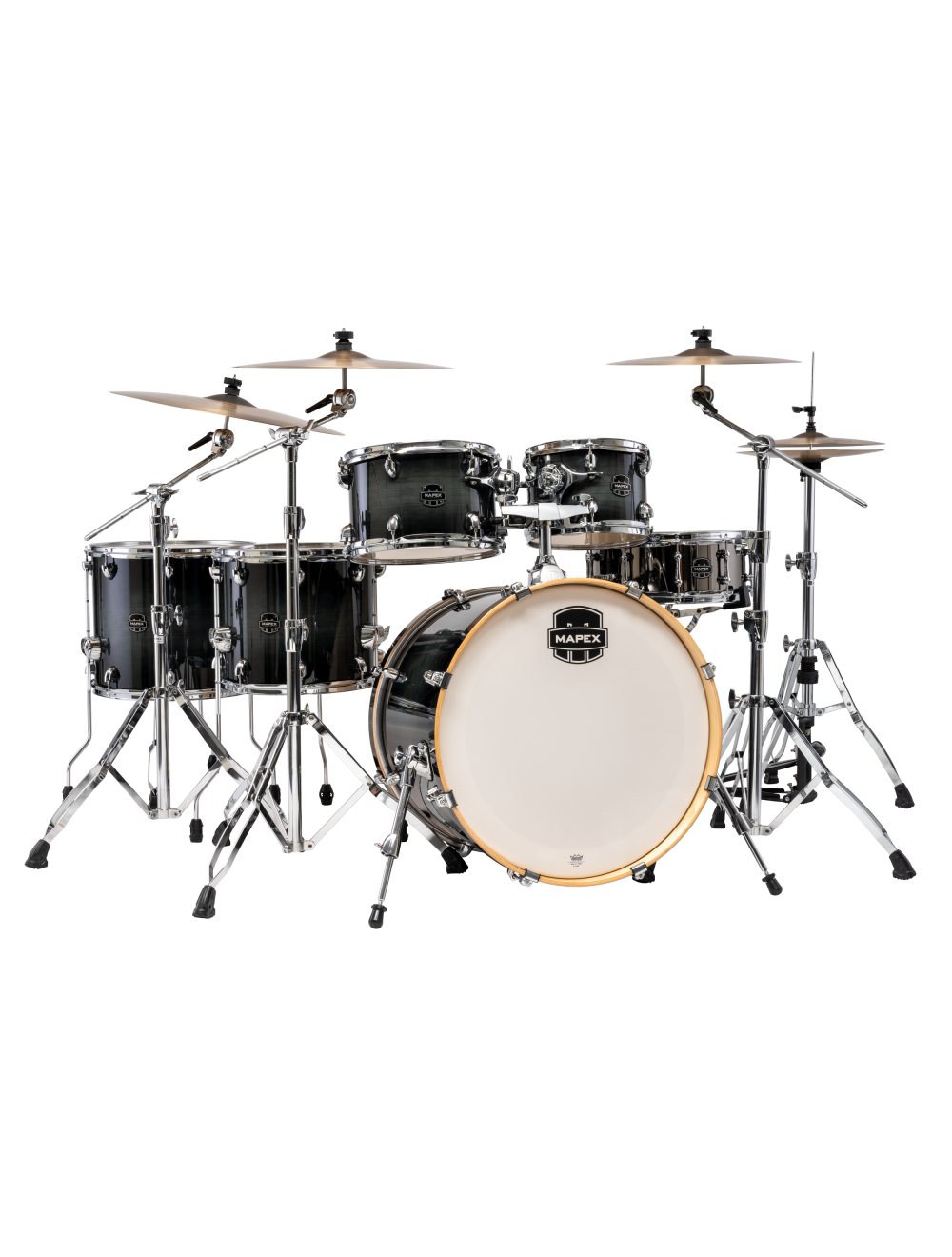 Mapex Armory Series Studioease 6-Pc Shell Pack Fast Toms - Black Onyx Burst - Open Box