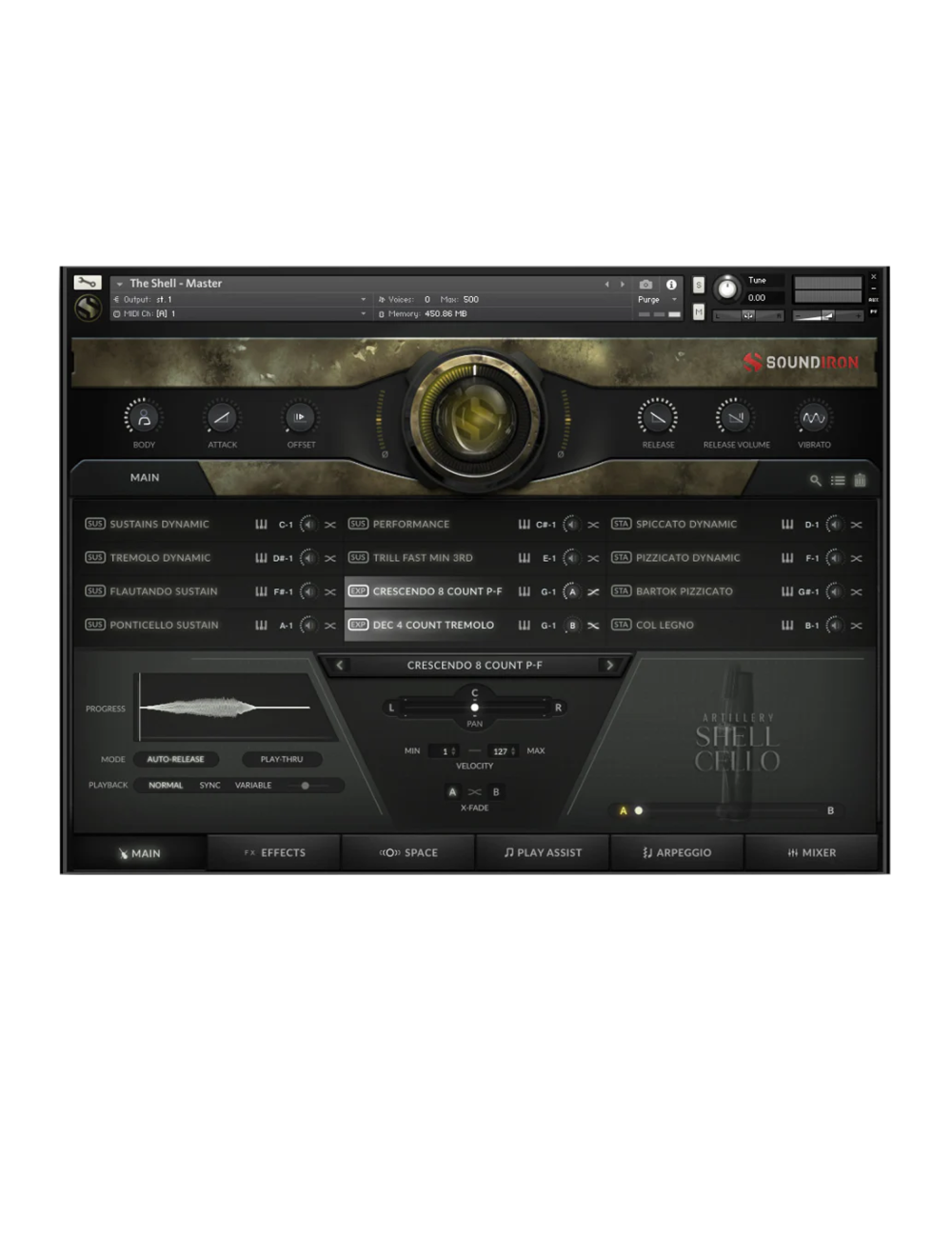 SOUNDIRON Artillery Shell Cello