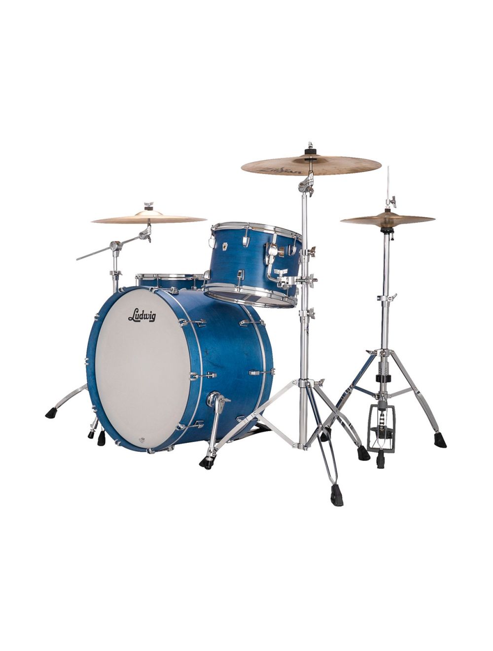 Ludwig Neusonic Pro Beat 3-pc Shell Pack w/ 24" Kick - Royal Blue Stain
